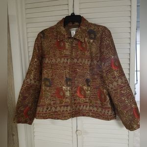 Like New Coldwater Creek Zipper Blazer, Size Petite Large